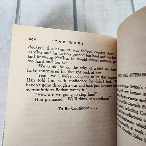 Star Wars Volume 1 Heir to the Empire Vintage 1992 Paperback Novel Timothy Zahn - Picture 12 of 13